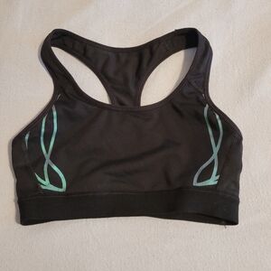 Champion Sport Bra Size XS Black Wireless Unlined Racerback Pullover Stretch
